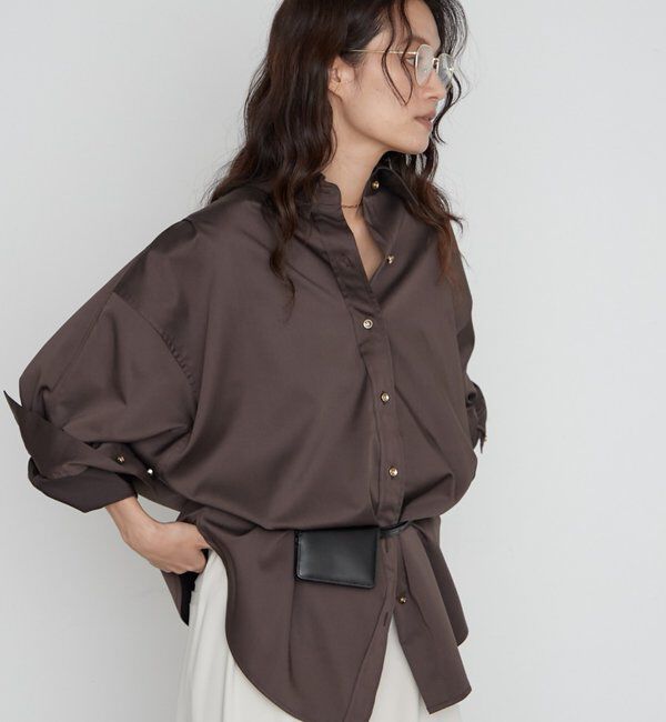  「《WEB限定リバイバルアイテム/累計販売１万枚達成》サテンBIGシャツ」|シャツ・ブラウス|