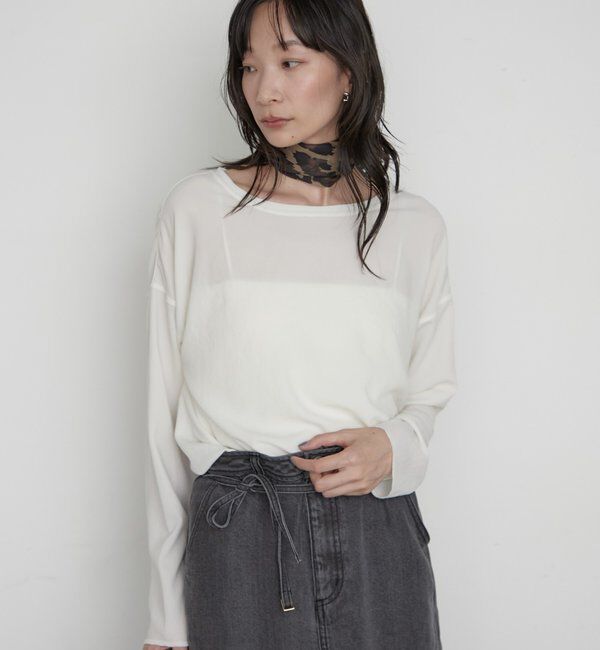  「《万能トップス》【JAPAN MADE】ストレッチジョーゼットプルオーバー」|シャツ・ブラウス|