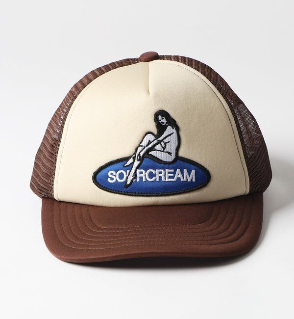  「【Sourcream】girlメッシュキャップ」|ハット|ブラウン