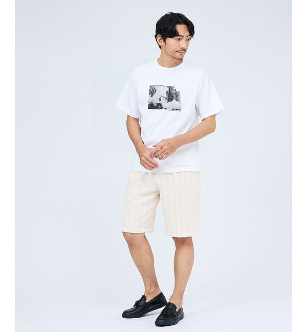 ABAHOUSE「【THE CITY】プリント 半袖Tシャツ」|Tシャツ・カットソー|