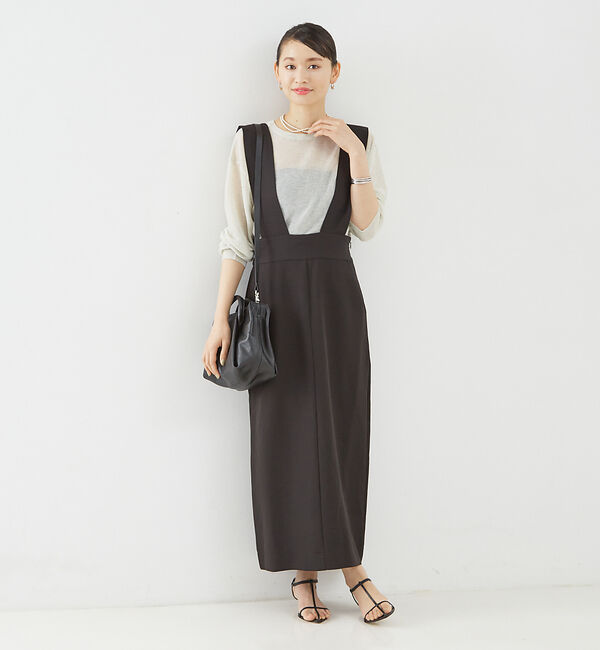 Rouge vif「【一部店舗限定】ストレッチサスペンダージャンパースカート」|スカート|
