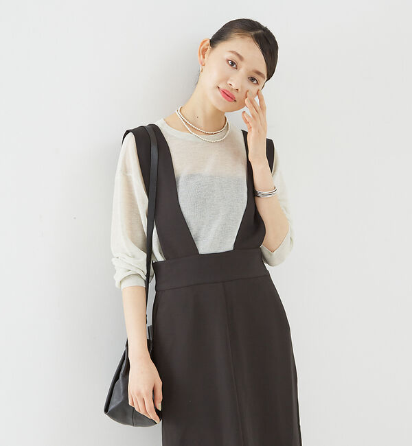Rouge vif「【一部店舗限定】ストレッチサスペンダージャンパースカート」|スカート|