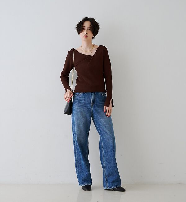 Rouge vif「【一部店舗限定】ドレープスリットスリーブリブニット【予約】」|ニット・セーター|