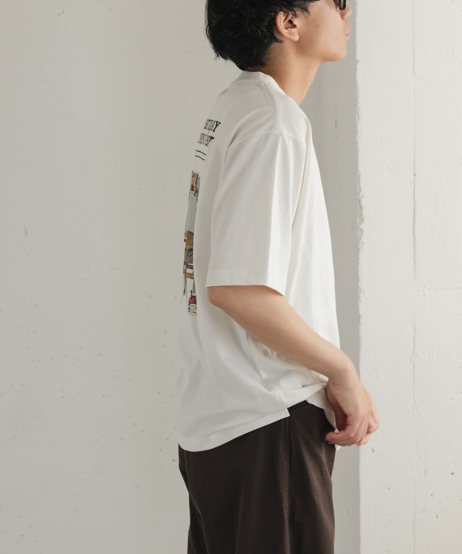 URBAN RESEARCH DOORS「FORK&SPOON　バックプリントTシャツ」|Tシャツ・カットソー|