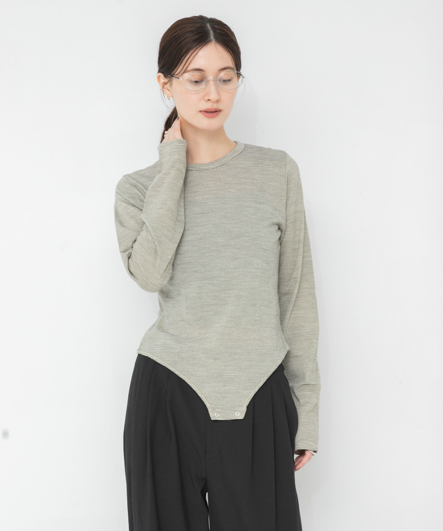 URBAN RESEARCH「new basic　WASHABLE WOOL CONTOUR TOP」|Tシャツ・カットソー|