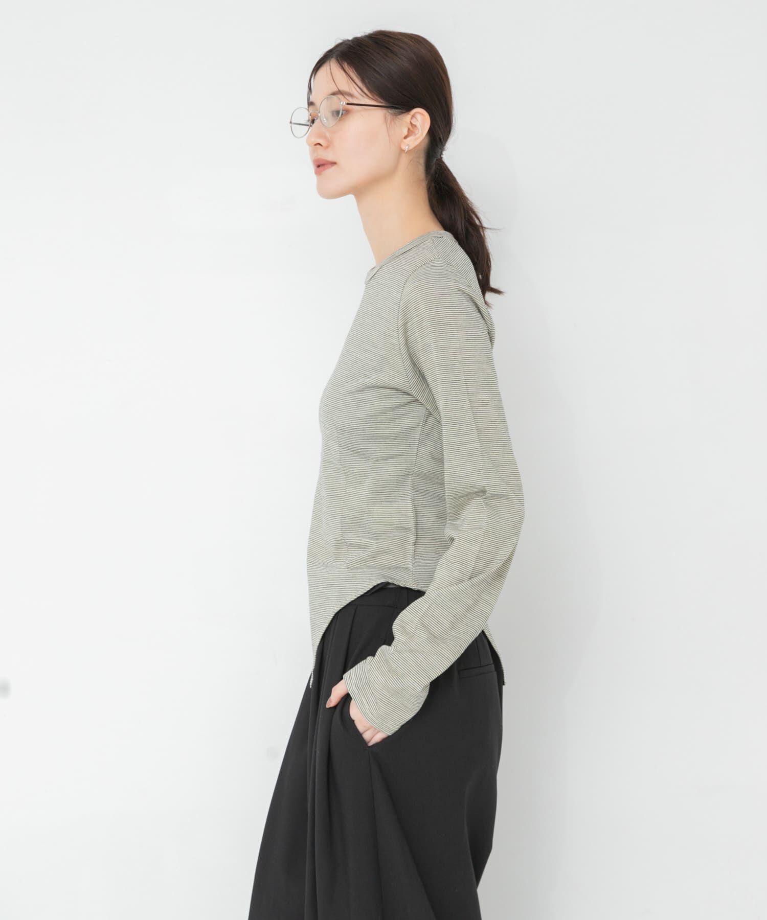URBAN RESEARCH「new basic　WASHABLE WOOL CONTOUR TOP」|Tシャツ・カットソー|
