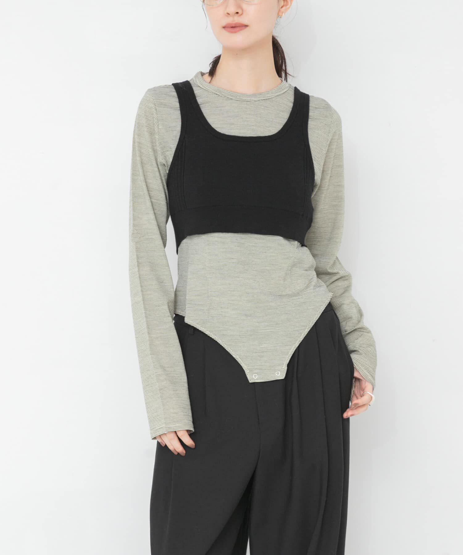 URBAN RESEARCH「new basic　WASHABLE WOOL CONTOUR TOP」|Tシャツ・カットソー|