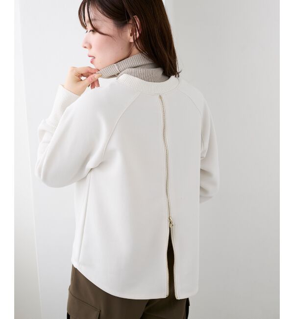  「バックジップボンディングトップス」|Tシャツ・カットソー|
