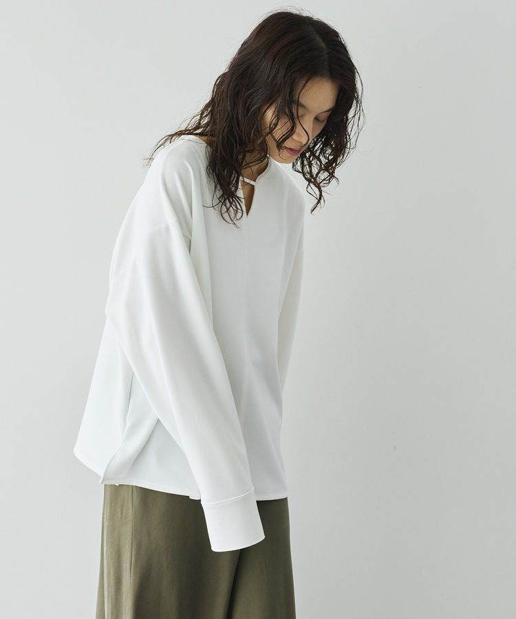 GARAGE OF GOOD CLOTHING「【日本製】ジョーゼットジャージ-2WayTブラウス」|シャツ・ブラウス|