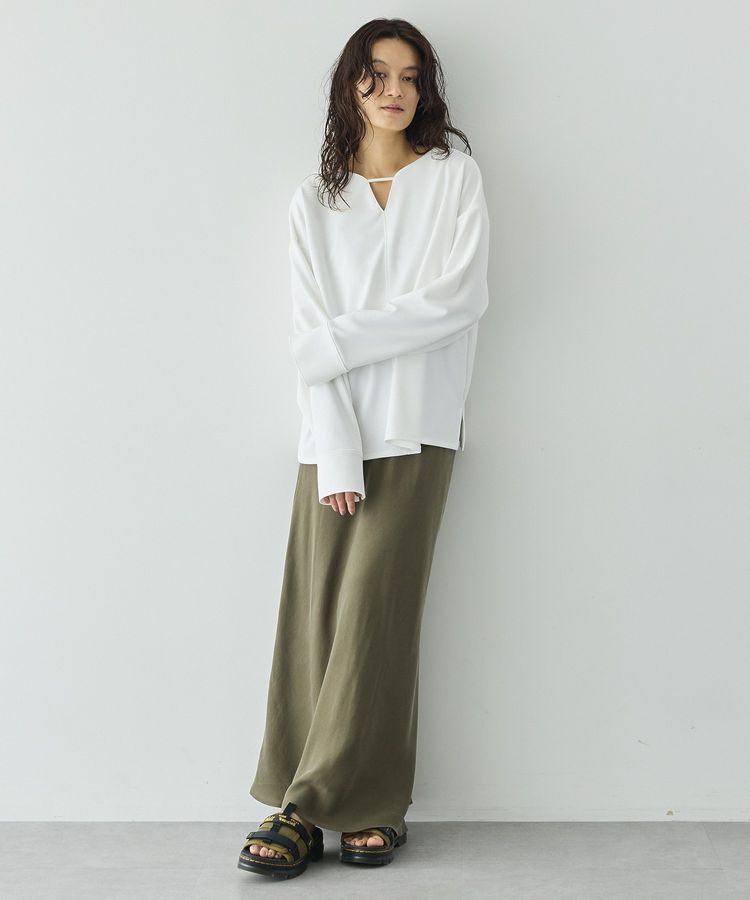 GARAGE OF GOOD CLOTHING「【日本製】ジョーゼットジャージ-2WayTブラウス」|シャツ・ブラウス|