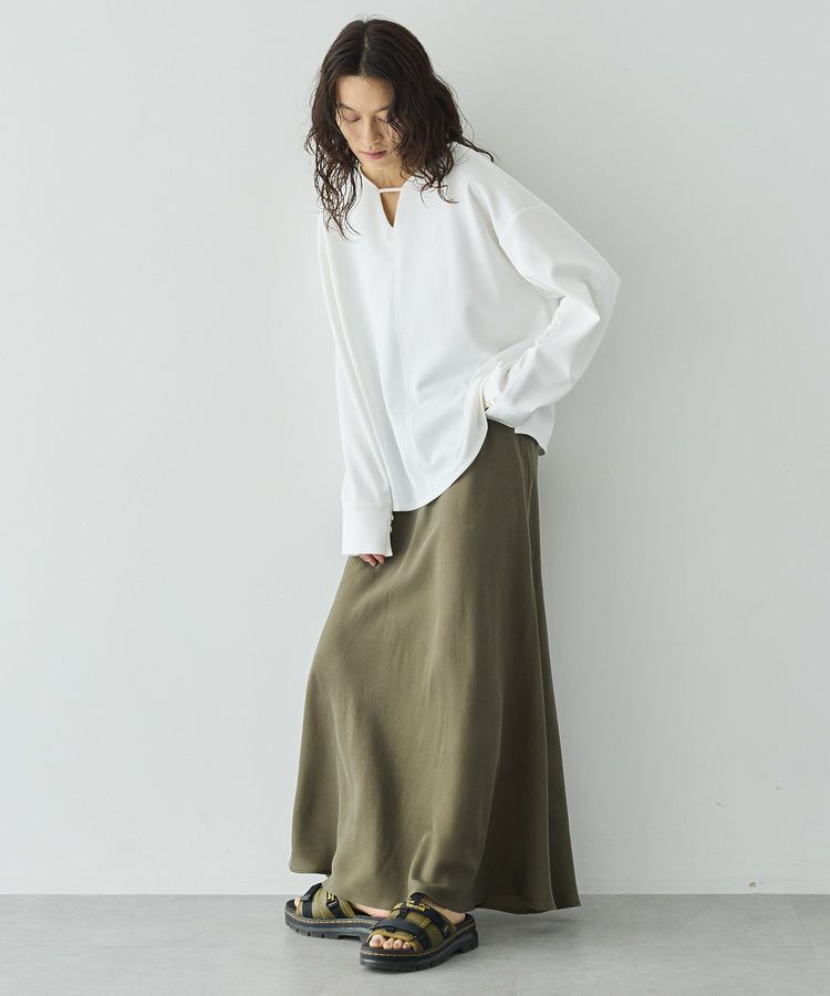 GARAGE OF GOOD CLOTHING「【日本製】ジョーゼットジャージ-2WayTブラウス」|シャツ・ブラウス|