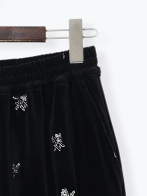 Te chichi「花柄刺繍ベロアイージーパンツ」|その他|