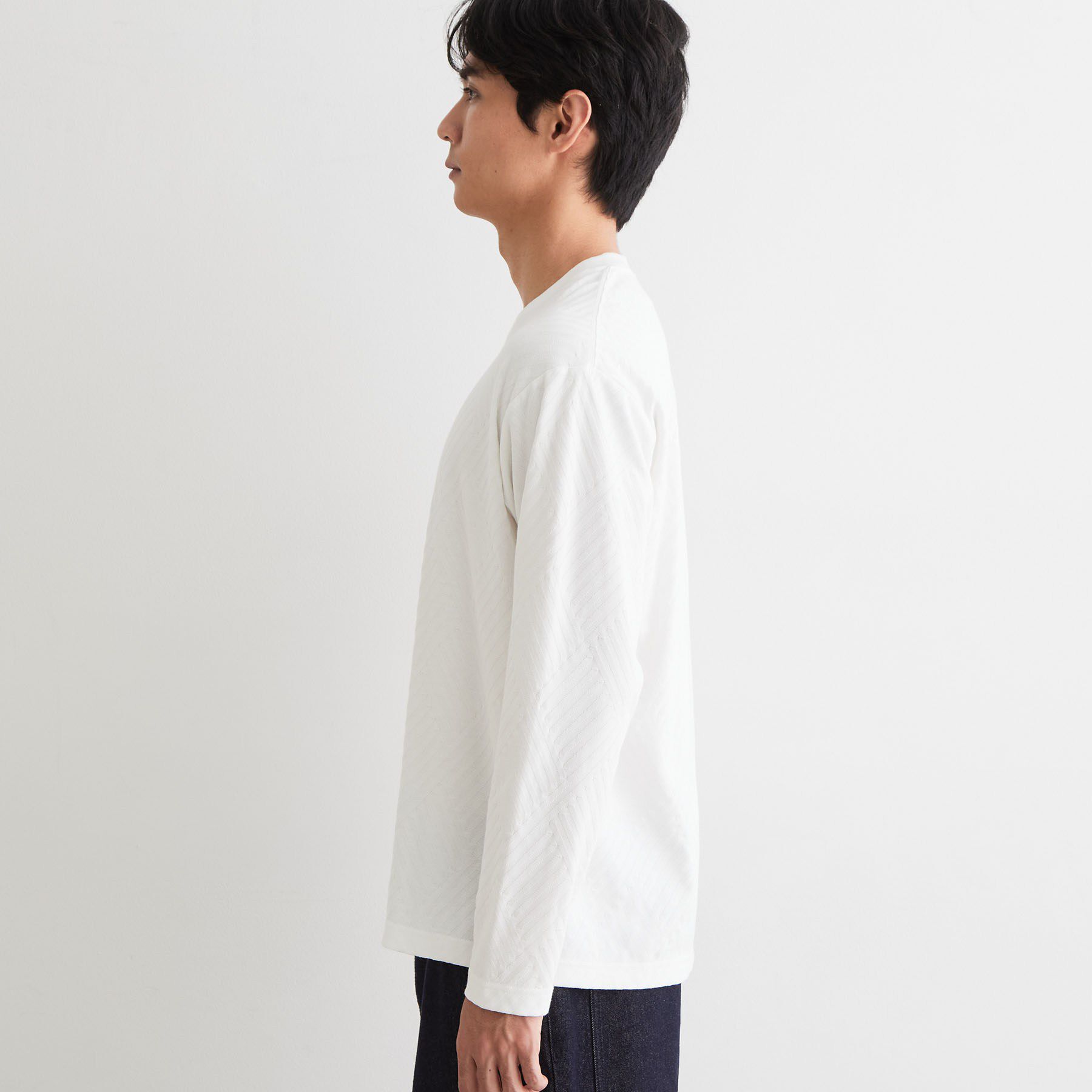 THE SHOP TK「【ジャケットスタイルにも◎】リンクス柄 長袖Tシャツ」|Tシャツ・カットソー|