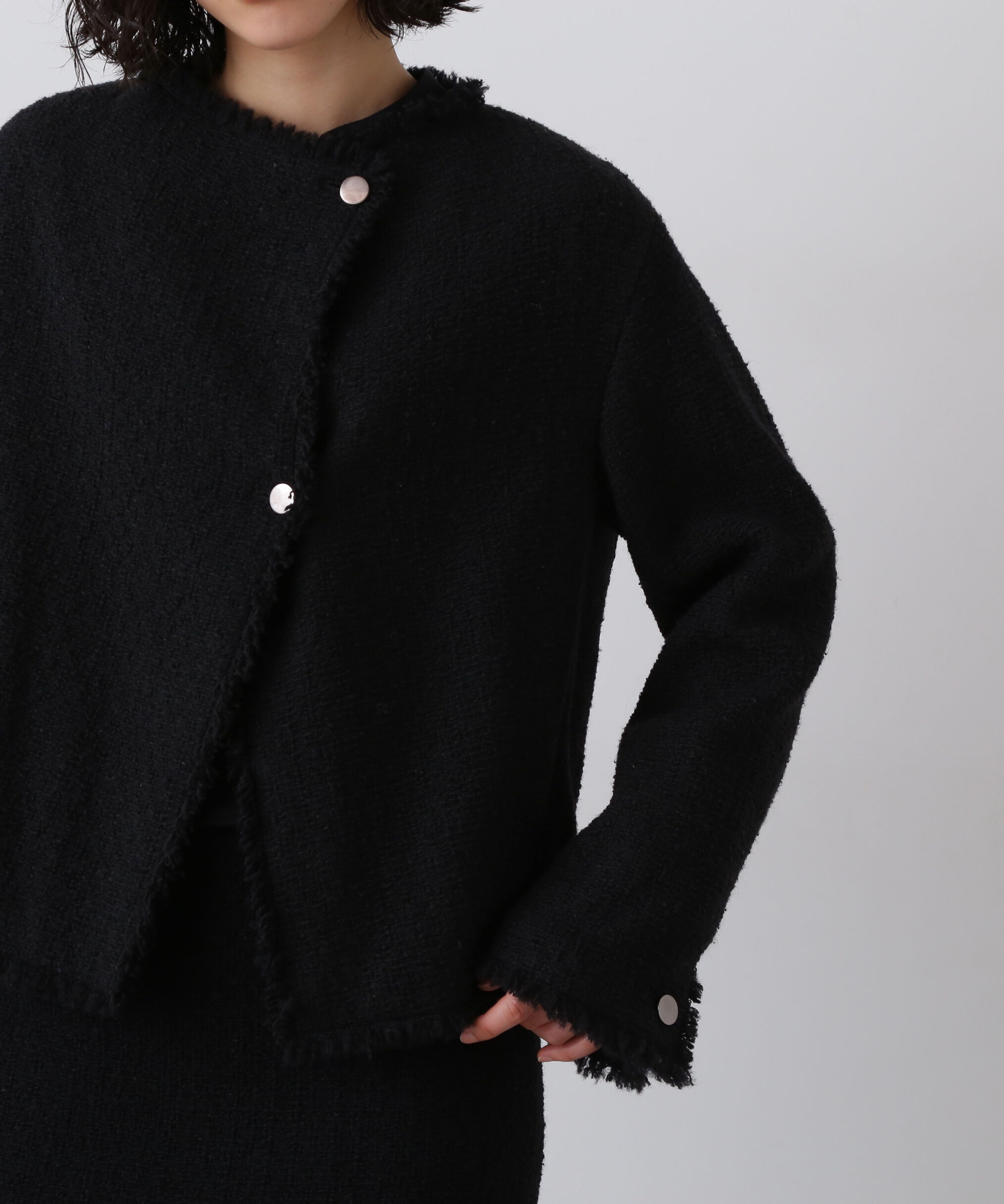 YLEVE 「YLEVE / TWEED COLLARLESS JACKET」|その他|