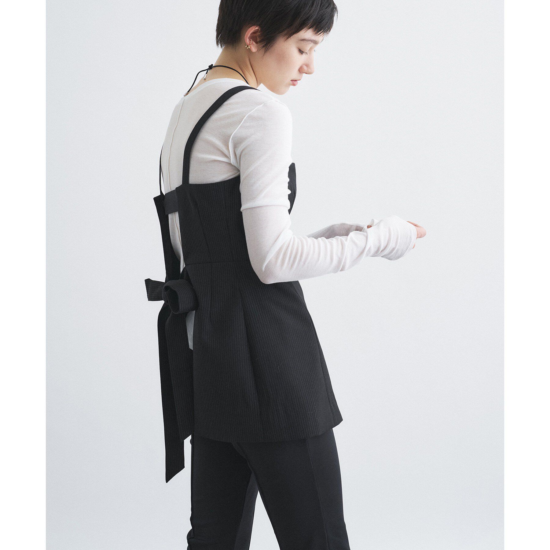 CODE A「corset stripe camisole」|キャミソール|