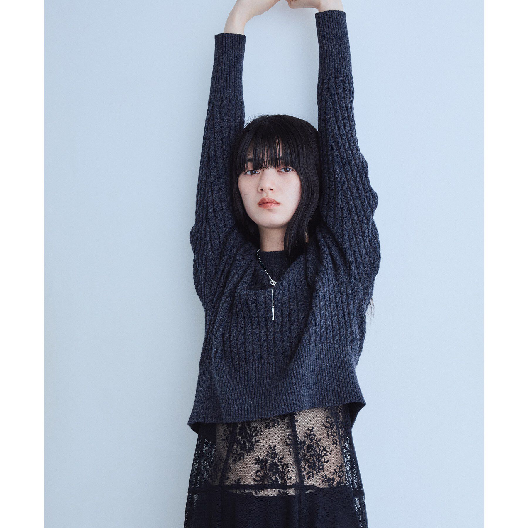 CODE A「cable open back knit」|ニット・セーター|