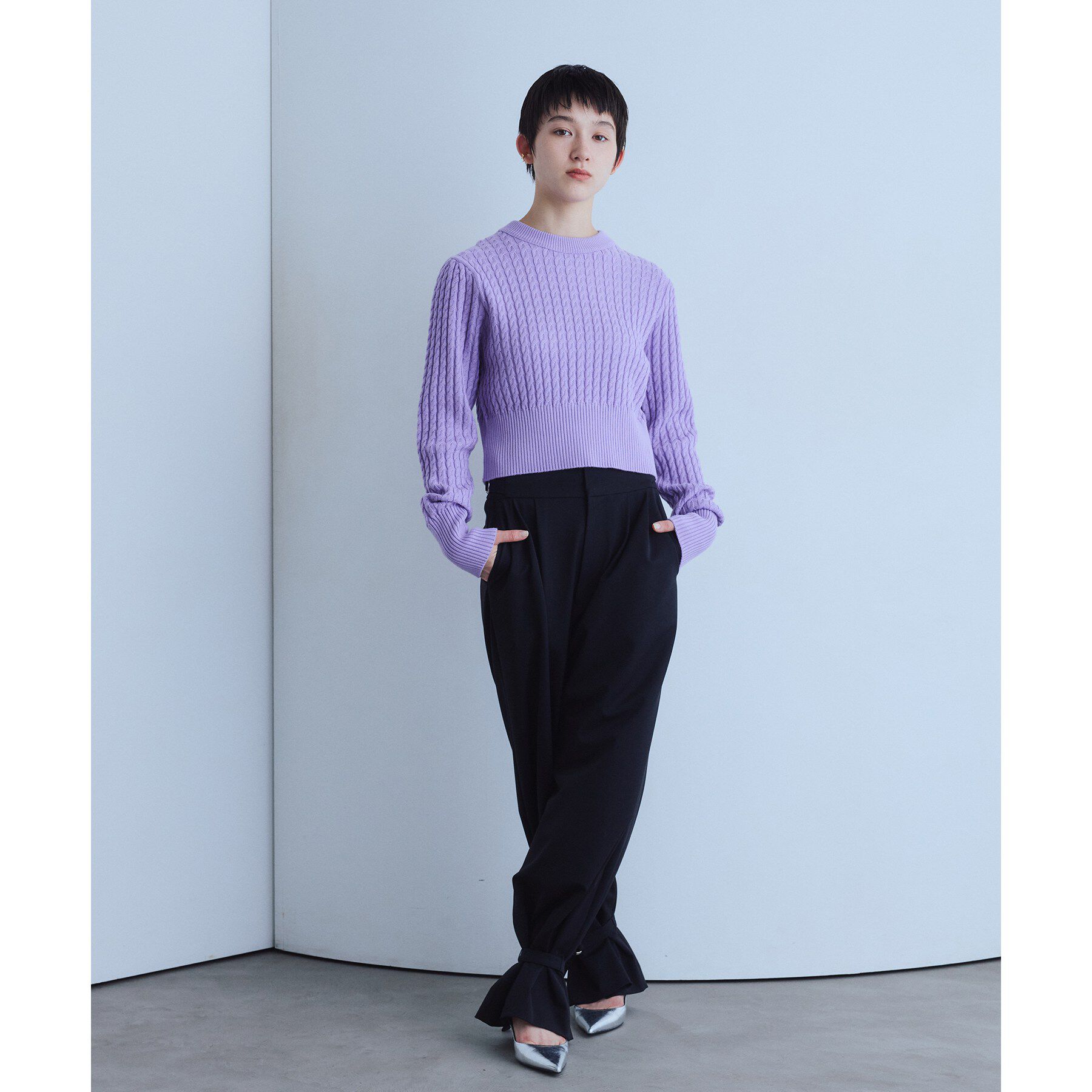 CODE A「cable open back knit」|ニット・セーター|