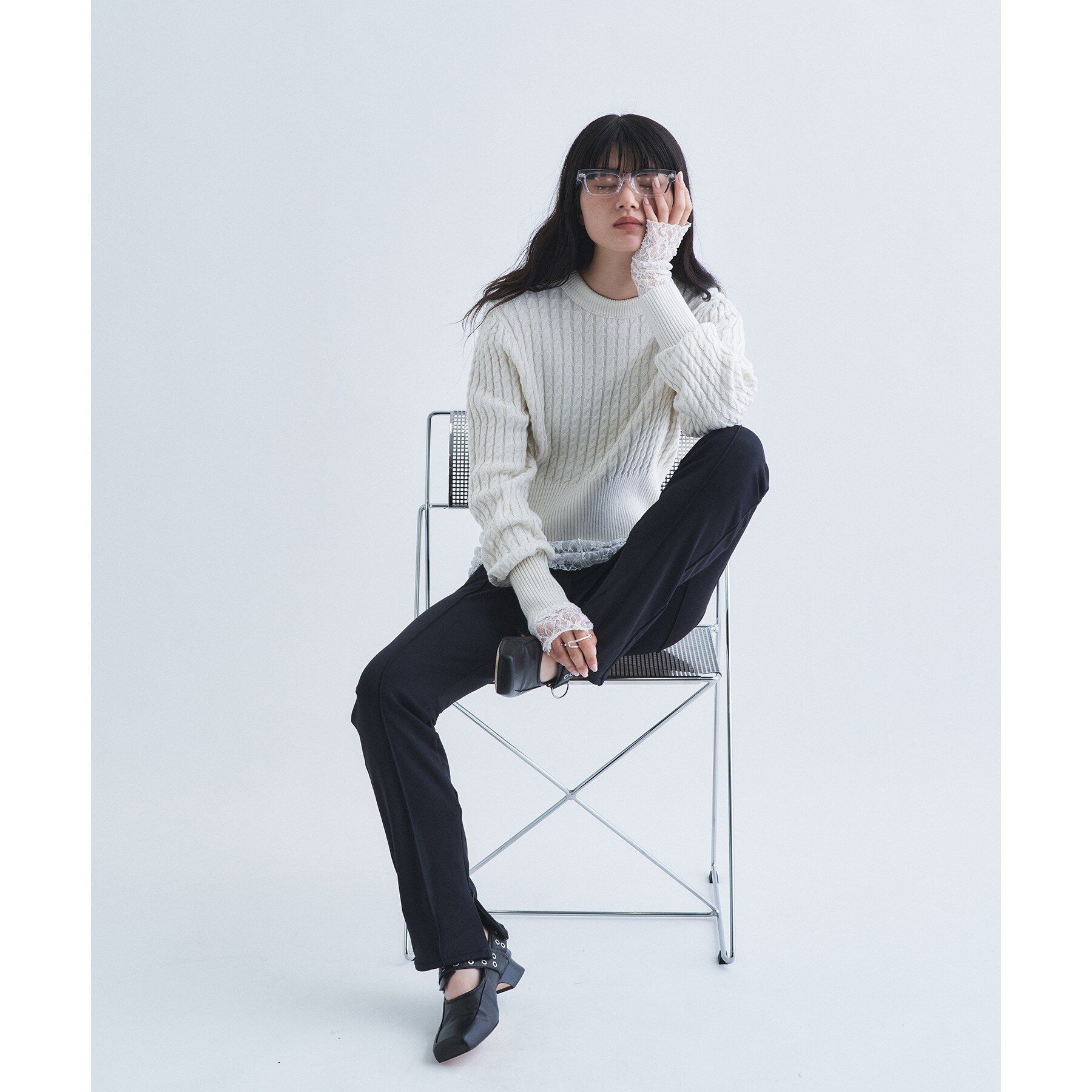 CODE A「cable open back knit」|ニット・セーター|