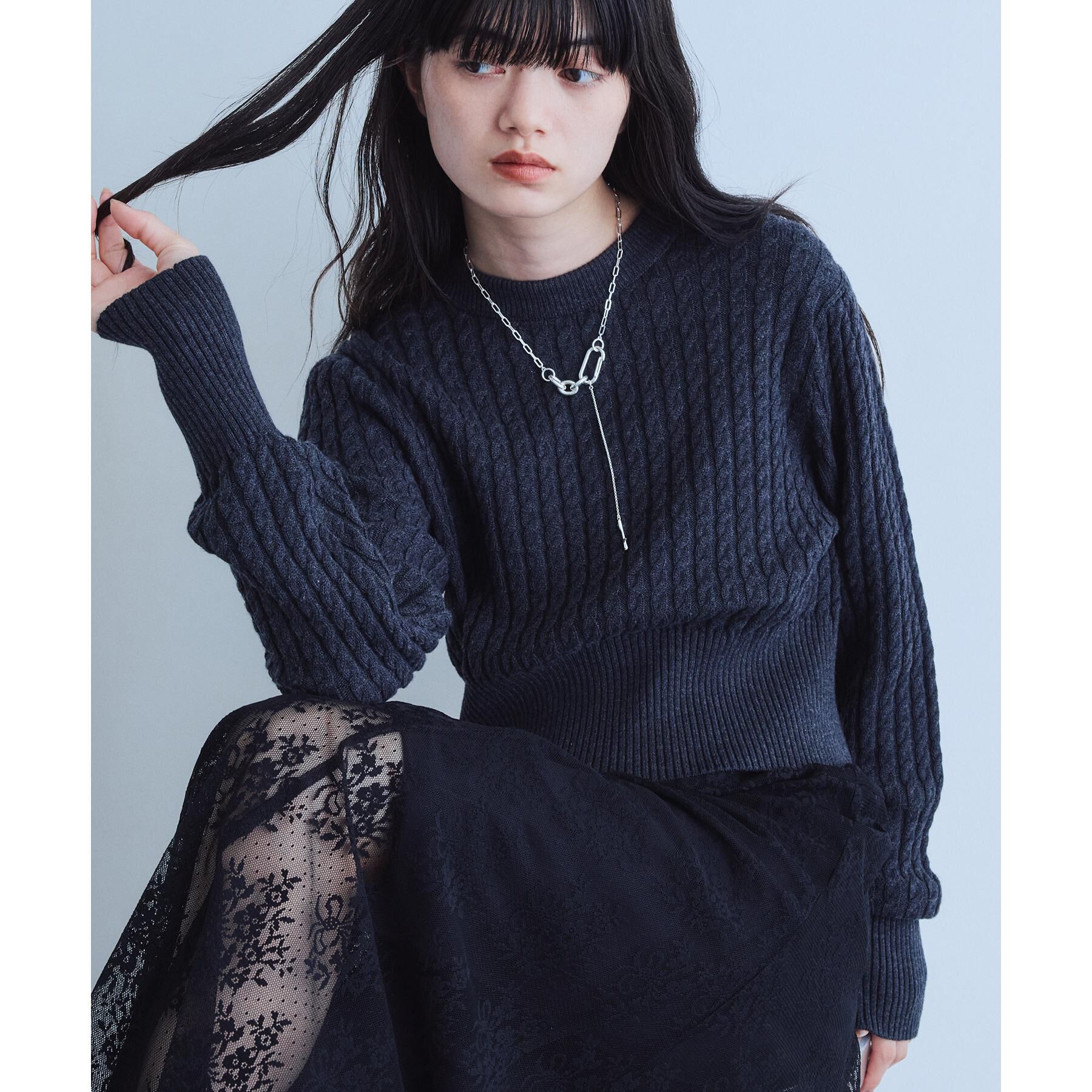 CODE A「cable open back knit」|ニット・セーター|