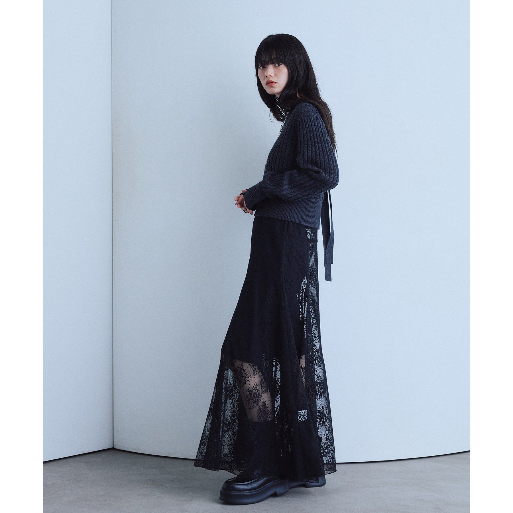 CODE A「cable open back knit」|ニット・セーター|