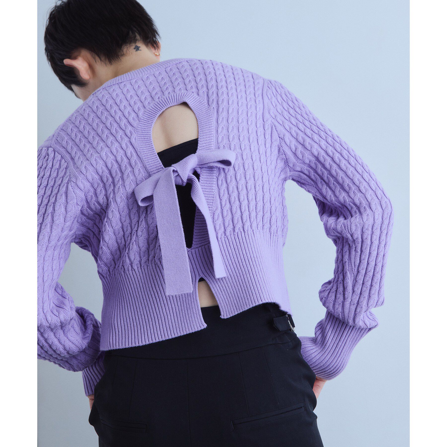 CODE A「cable open back knit」|ニット・セーター|