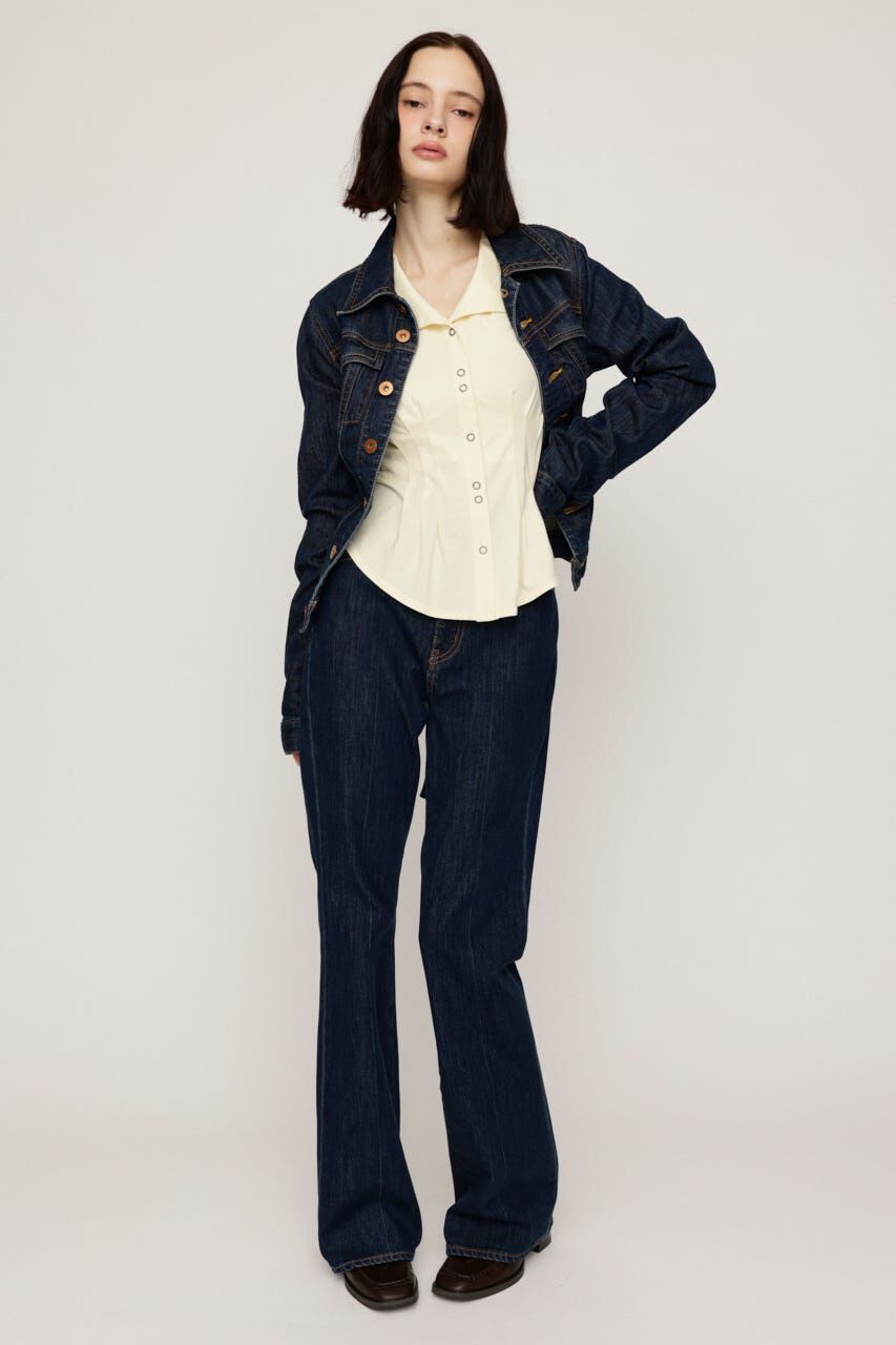 SLY「OPEN COLLAR TUCKED シャツ」|シャツ・ブラウス|