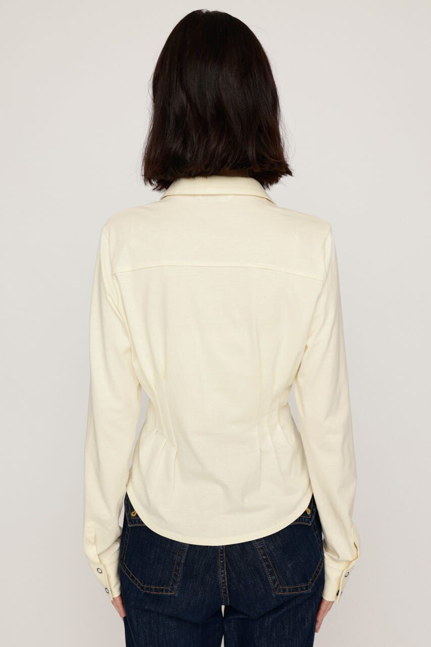 SLY「OPEN COLLAR TUCKED シャツ」|シャツ・ブラウス|