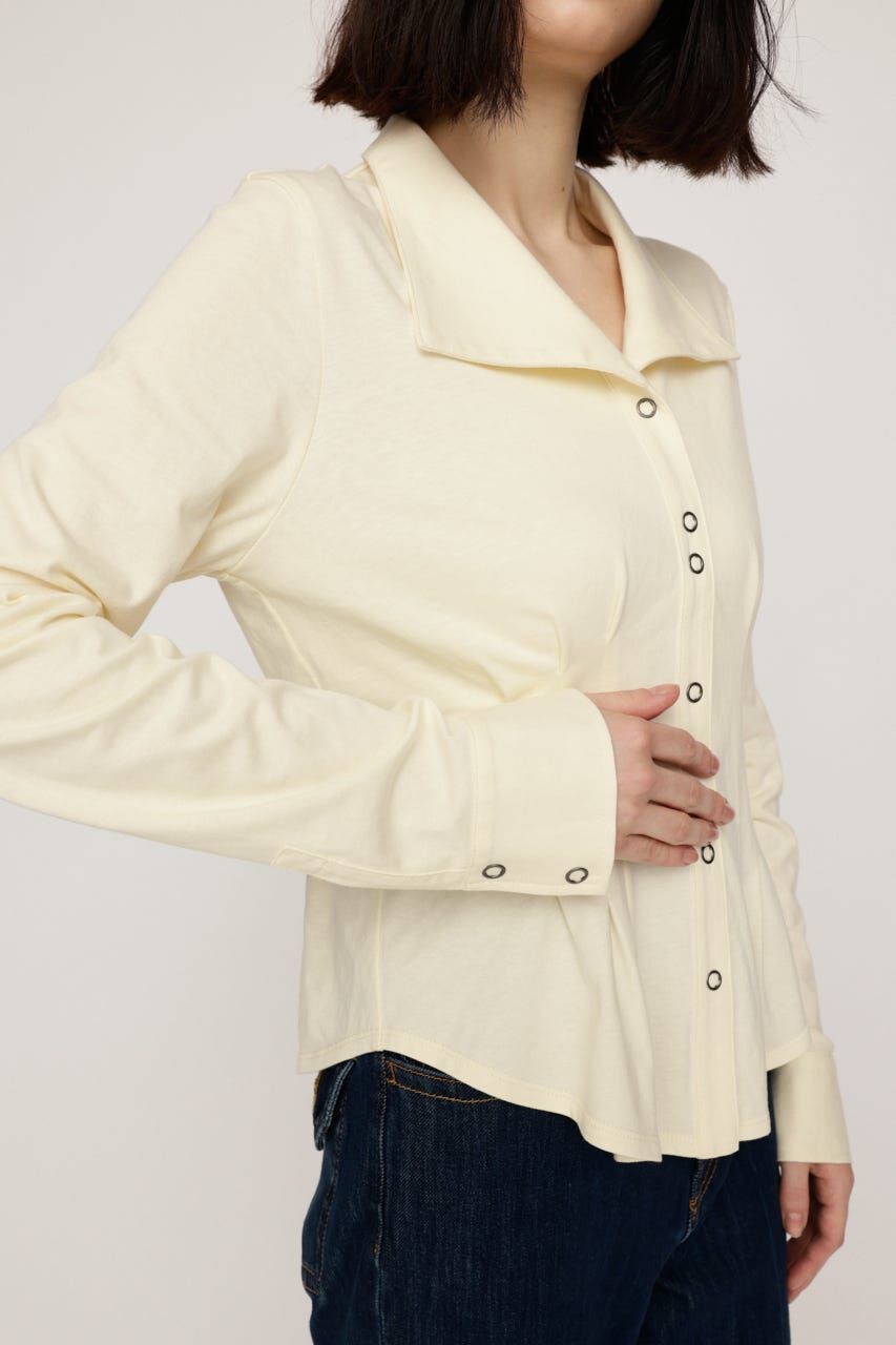 SLY「OPEN COLLAR TUCKED シャツ」|シャツ・ブラウス|