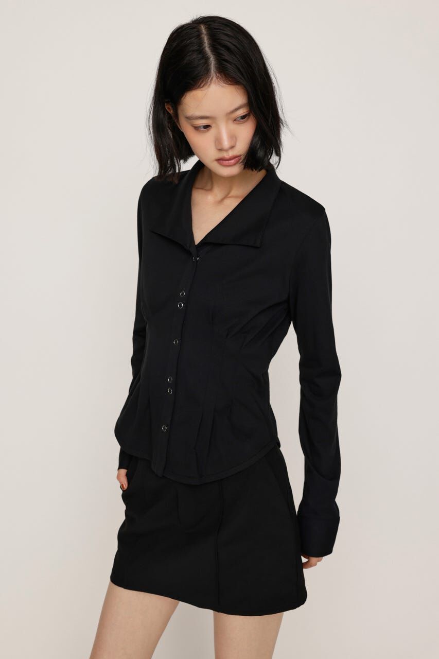 SLY「OPEN COLLAR TUCKED シャツ」|シャツ・ブラウス|