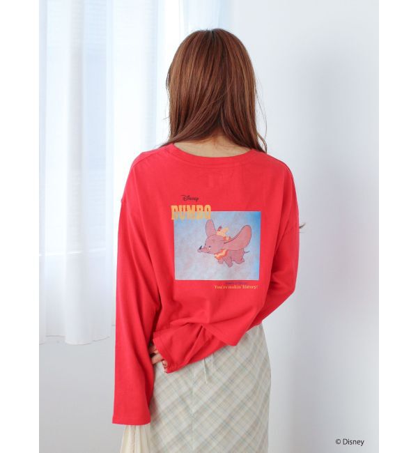 Ungrid「ダンボデザインロングスリーブTee」|Tシャツ・カットソー|レッド