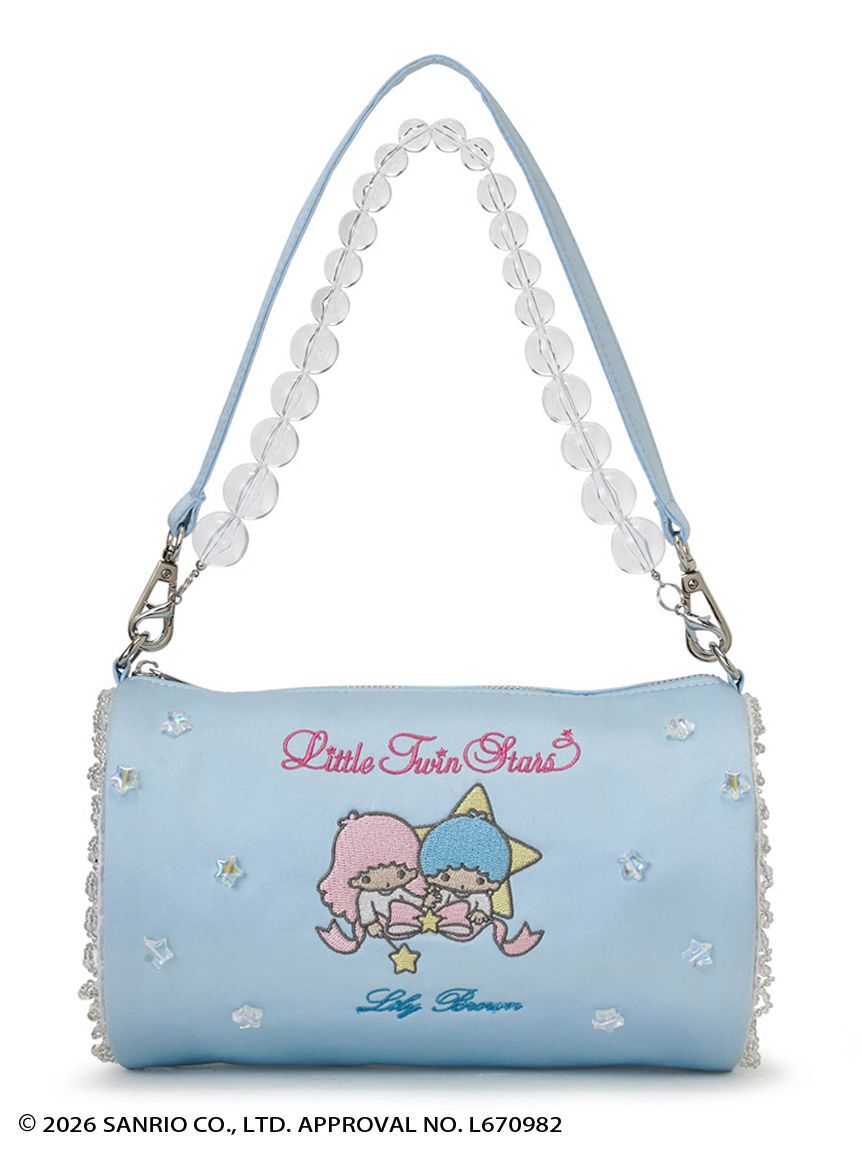 LILY BROWN「【リトルツインスターズ（キキ＆ララ）】[L.B CANDY STOCK]2wayサテンミニバッグ」|ハンドバッグ|