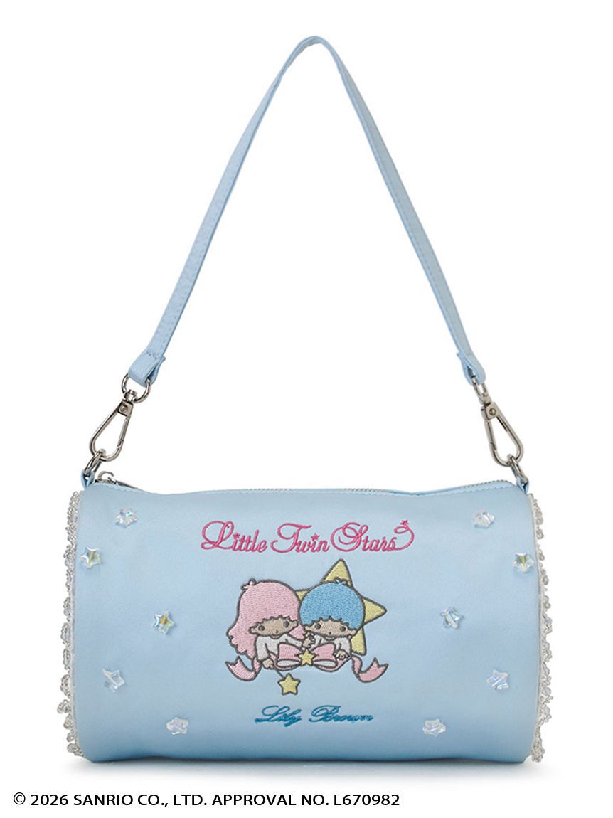 LILY BROWN「【リトルツインスターズ（キキ＆ララ）】[L.B CANDY STOCK]2wayサテンミニバッグ」|ハンドバッグ|