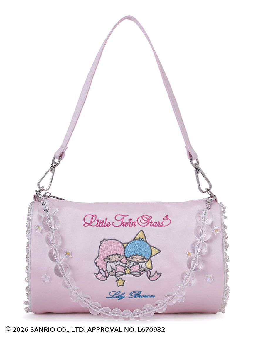 LILY BROWN「【リトルツインスターズ（キキ＆ララ）】[L.B CANDY STOCK]2wayサテンミニバッグ」|ハンドバッグ|