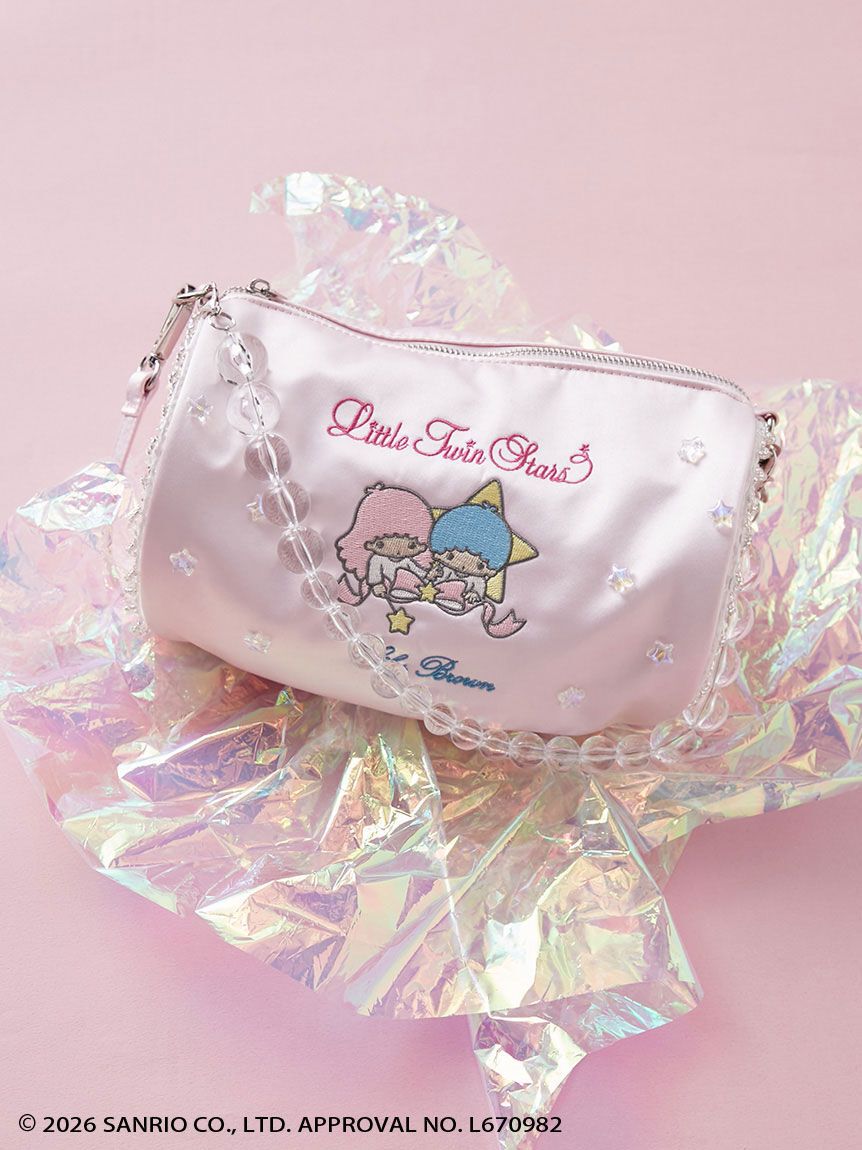 LILY BROWN「【リトルツインスターズ（キキ＆ララ）】[L.B CANDY STOCK]2wayサテンミニバッグ」|ハンドバッグ|