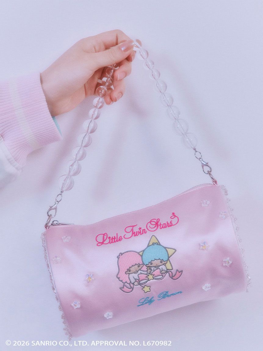LILY BROWN「【リトルツインスターズ（キキ＆ララ）】[L.B CANDY STOCK]2wayサテンミニバッグ」|ハンドバッグ|PNK