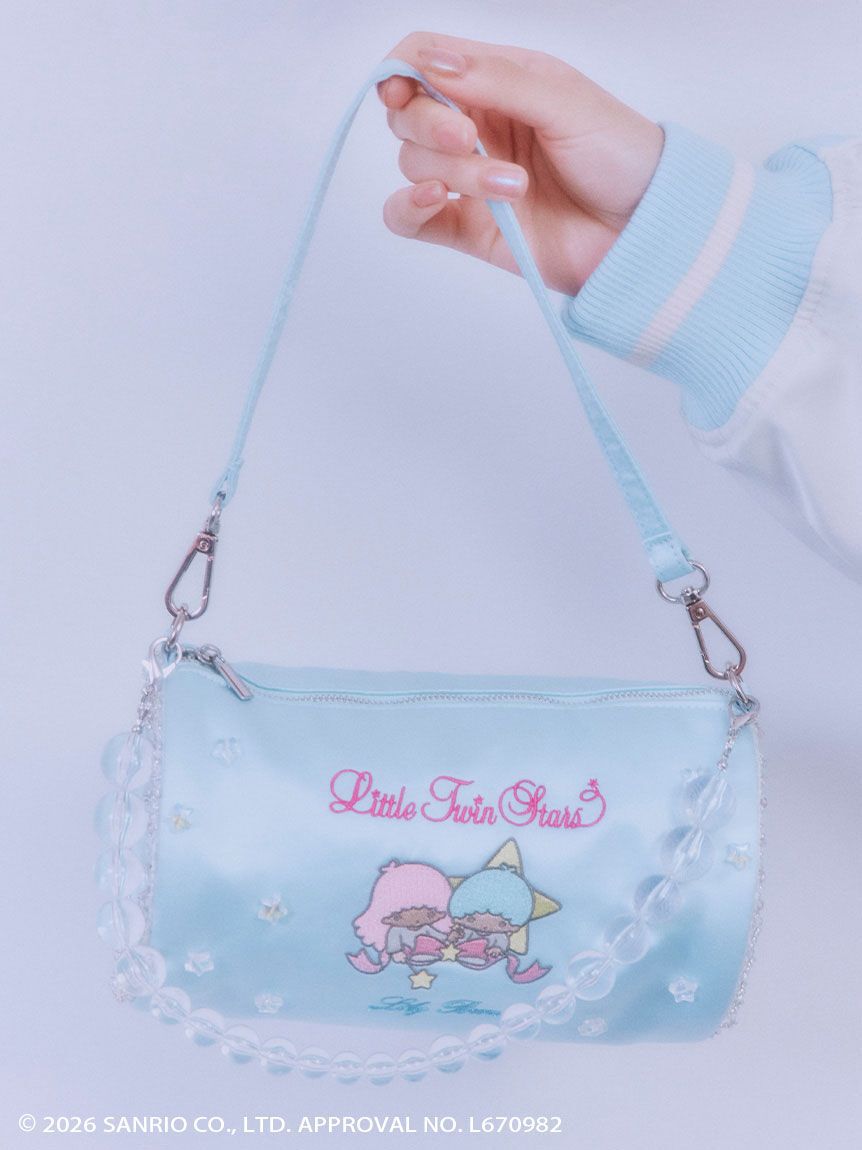 LILY BROWN「【リトルツインスターズ（キキ＆ララ）】[L.B CANDY STOCK]2wayサテンミニバッグ」|ハンドバッグ|LBLU