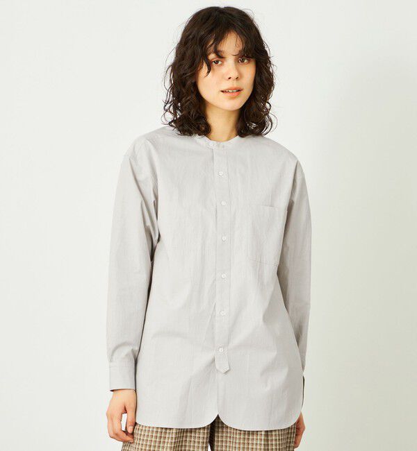 MACKINTOSH PHILOSOPHY「GREY LABEL バンドカラーシャツ」|シャツ・ブラウス|グレー
