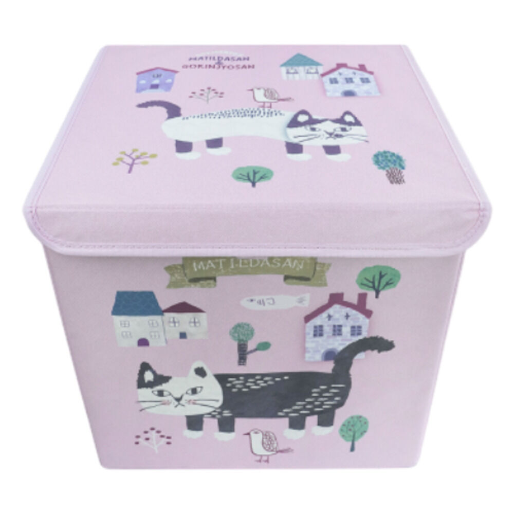 BACKYARD FAMILY「収納ボックス 折りたたみ 蓋付き 通販 収納ケース 収納 ボックス ストレージボックス 布 小物」|その他|ピンク1