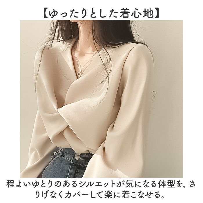 BACKYARD FAMILY「ブラウス Vネック レディース 通販 カジュアルブラウス Vネックブラウス vネックブラウス」|シャツ・ブラウス|