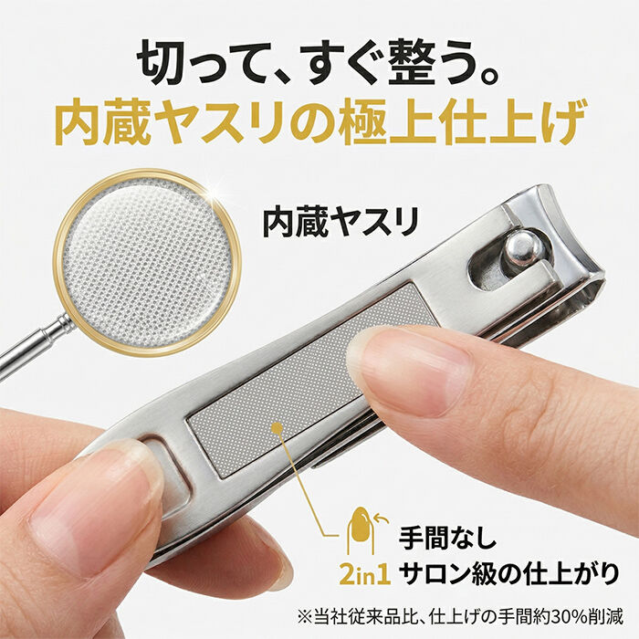 BACKYARD FAMILY「高級ステンレス爪切り 通販 爪切り つめきり ネイルクリッパー 手足用 飛び散り防止」|その他|