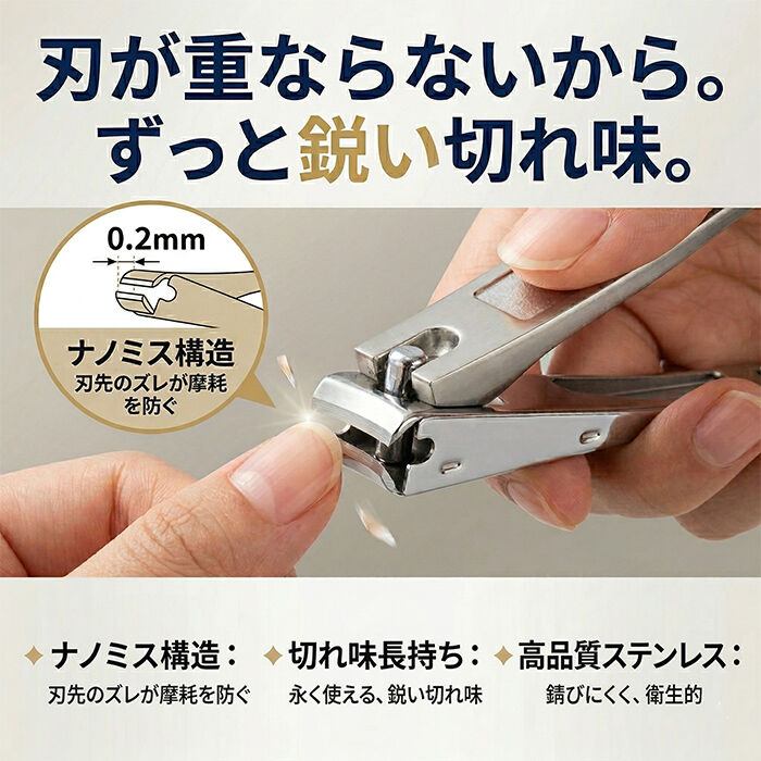 BACKYARD FAMILY「高級ステンレス爪切り 通販 爪切り つめきり ネイルクリッパー 手足用 飛び散り防止」|その他|