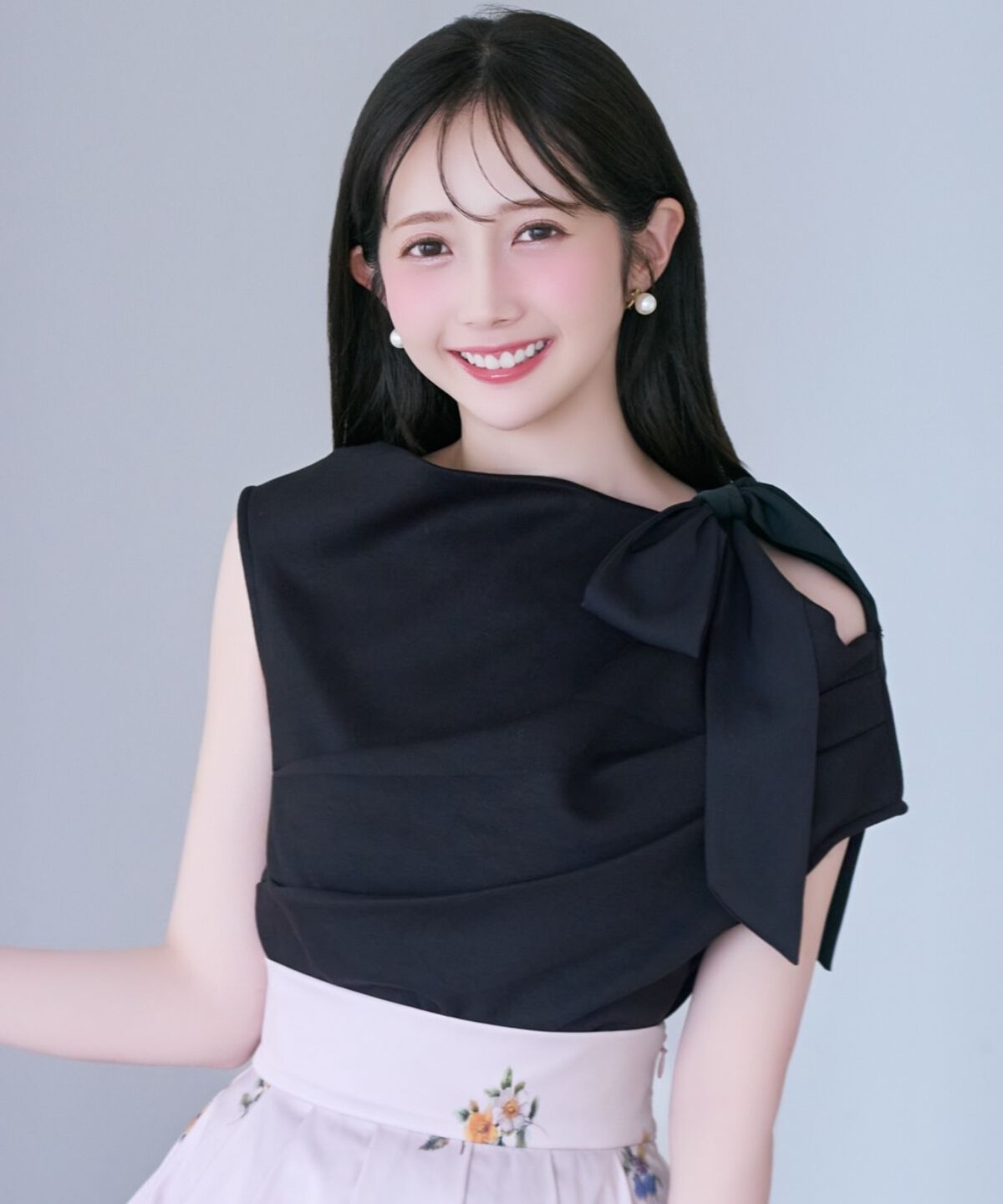 WILLSELECTION「リボンショルダードレープカットトップス」|Tシャツ・カットソー|