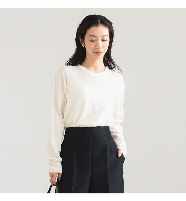 Demi-Luxe BEAMS 「SLOANE / 天竺 クルーネック ロングスリーブ Tシャツ」|Tシャツ・カットソー|