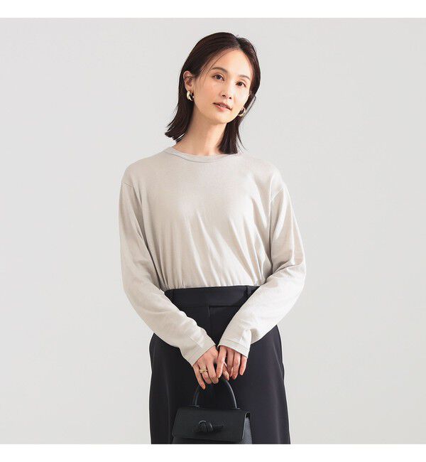 Demi-Luxe BEAMS 「SLOANE / 天竺 クルーネック ロングスリーブ Tシャツ」|Tシャツ・カットソー|