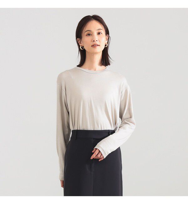 Demi-Luxe BEAMS 「SLOANE / 天竺 クルーネック ロングスリーブ Tシャツ」|Tシャツ・カットソー|