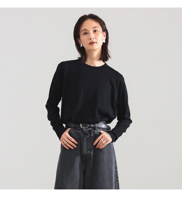 Demi-Luxe BEAMS 「SLOANE / 天竺 クルーネック ロングスリーブ Tシャツ」|Tシャツ・カットソー|