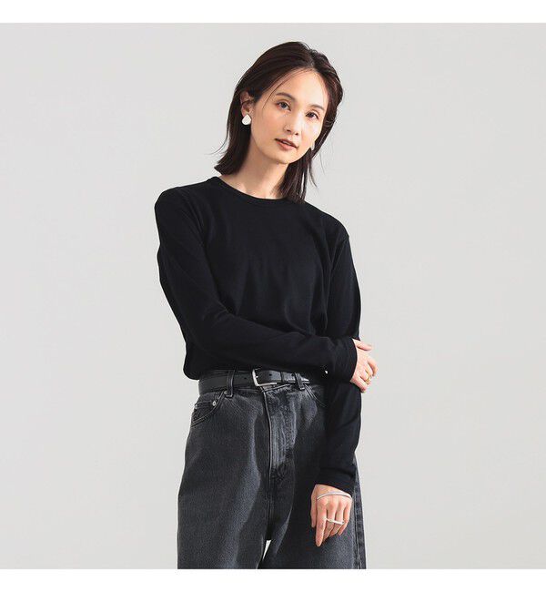 Demi-Luxe BEAMS 「SLOANE / 天竺 クルーネック ロングスリーブ Tシャツ」|Tシャツ・カットソー|