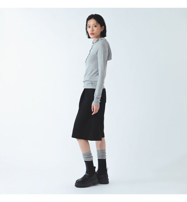 Ray BEAMS 「リブ ヘンリーネック フーディー」|Tシャツ・カットソー|