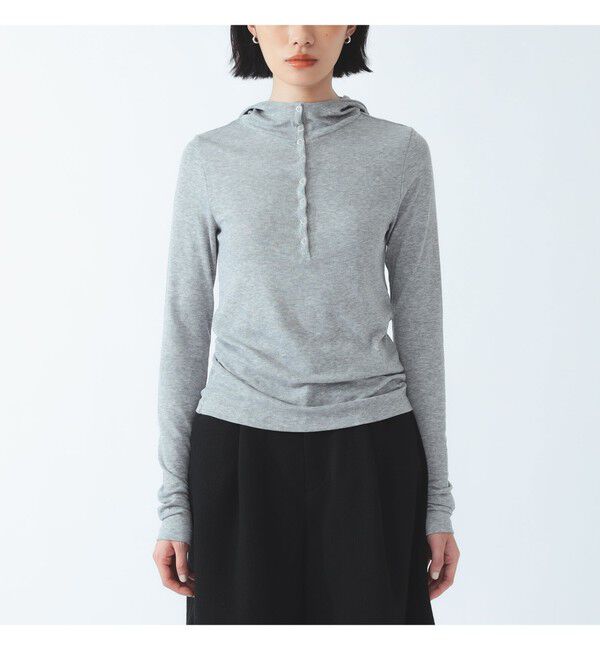 Ray BEAMS 「リブ ヘンリーネック フーディー」|Tシャツ・カットソー|