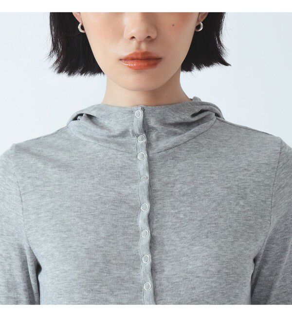 Ray BEAMS 「リブ ヘンリーネック フーディー」|Tシャツ・カットソー|